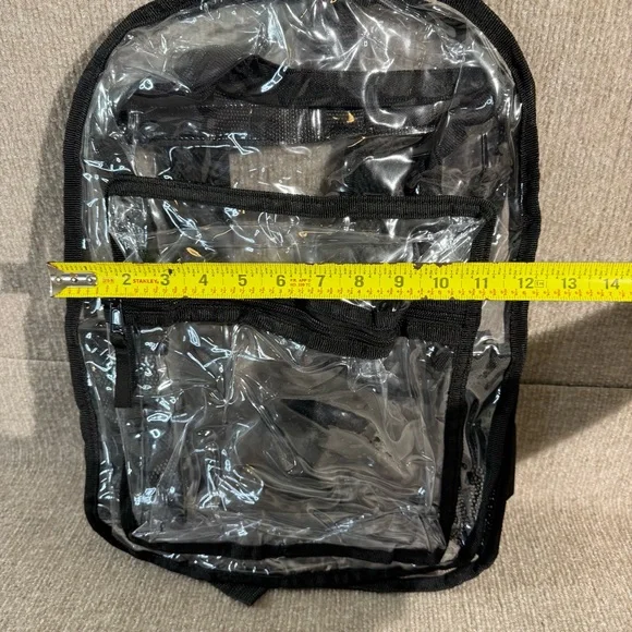 Clear Backpacks For School Large Black Clear Bookbag Lot Of 12 Units - Picture 5 of 9
